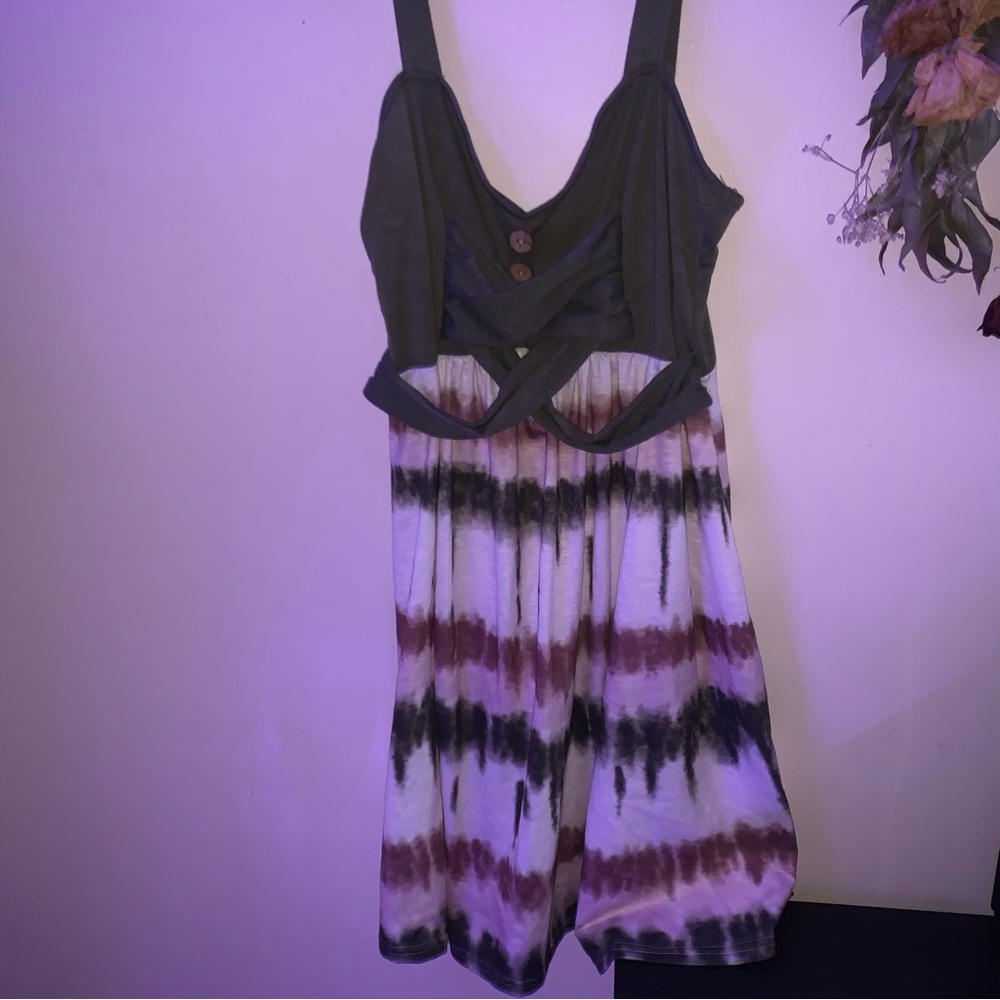 Green Tie-Dye Dress